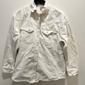 Levi's off-white denim western Shirt with snaps